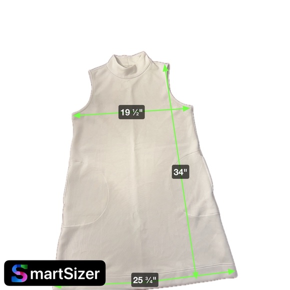 Spanx Air Essentials mock neck dress sz L EUC white / cream - Picture 4 of 7